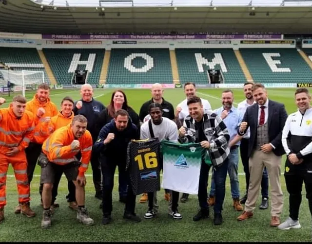 Sparkling White Carpet Cleaning, Sponsers of Celebrity Football Match Plymouth Argyle