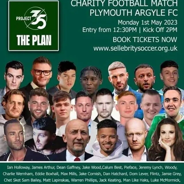 Sparkling White Carpet Cleaning, Sponsers of Celebrity Football Match Plymouth Argyle
